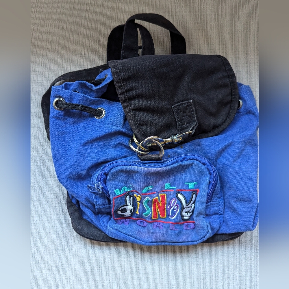 Vintage Walt Disney World Drawstring Small Backpack